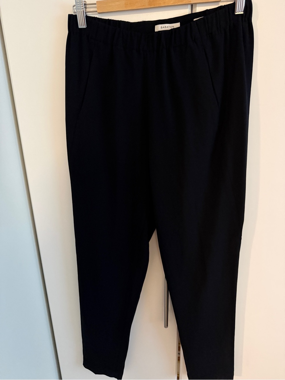 Babaton Black High-Waist Tapered Pants